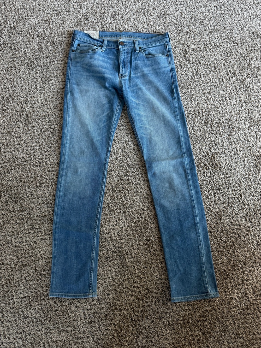 Hollister Men's Skinny Jeans in Light Blue Wash